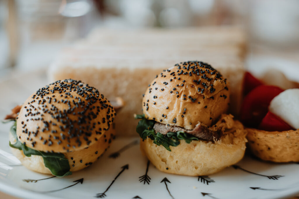 Close up picture of sandwiches at The Swan London.