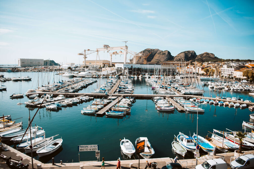 Harbour view with boats and marina in a coastal destination wedding location, for Questions to Ask Your Destination Wedding Photographer